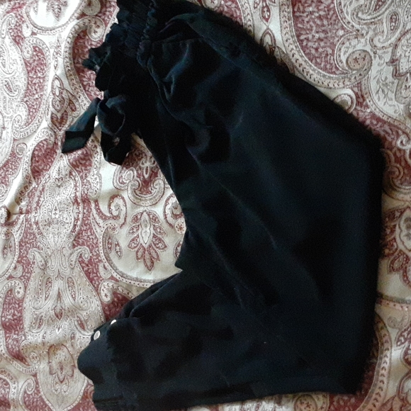 Size Xs black paper-bag ankle pants - Picture 13 of 17